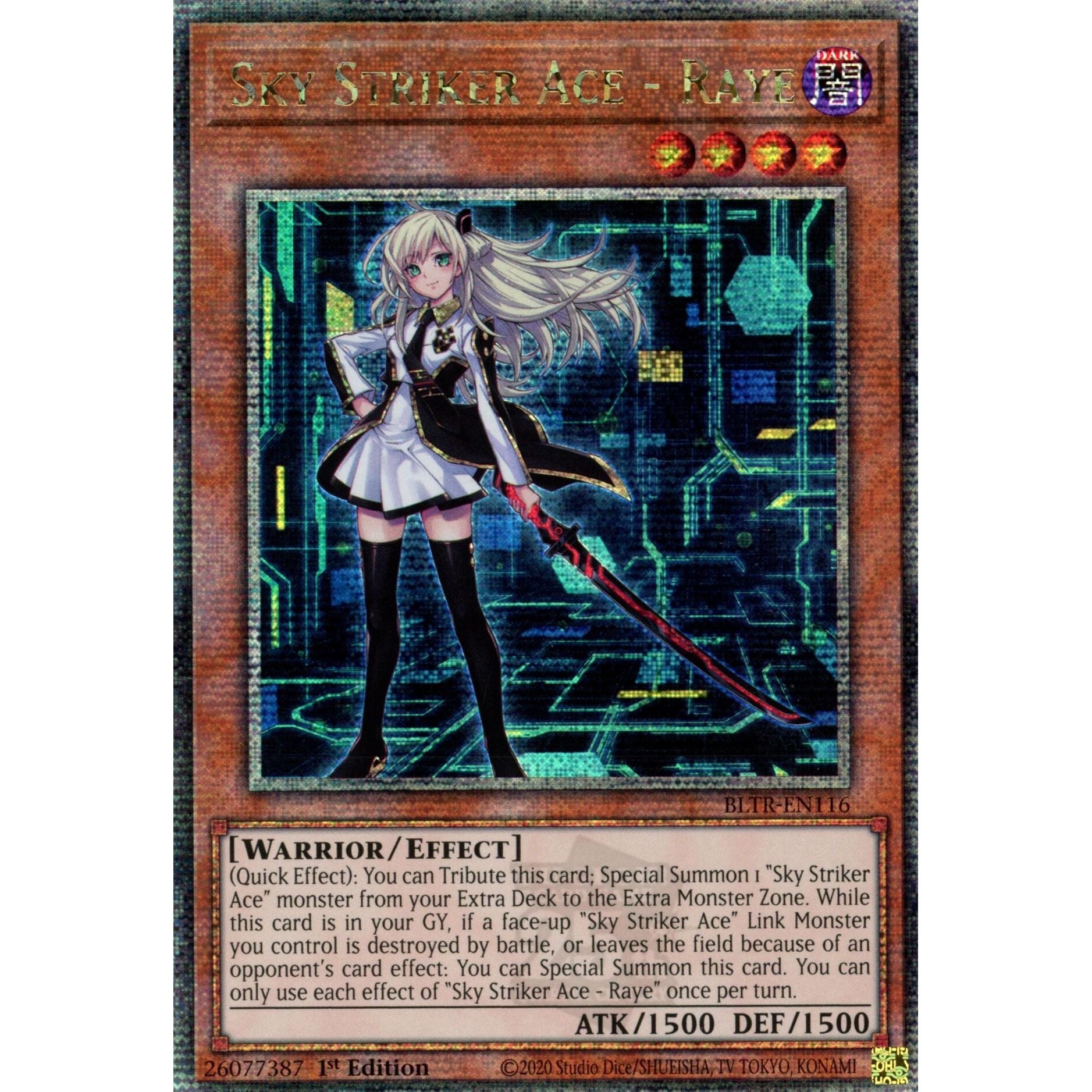 Image for Sky Striker Ace - Raye (Alternate Art) (Quarter Century Secret Rare) (BLTR-EN116) (BLTR) - YuGiOh