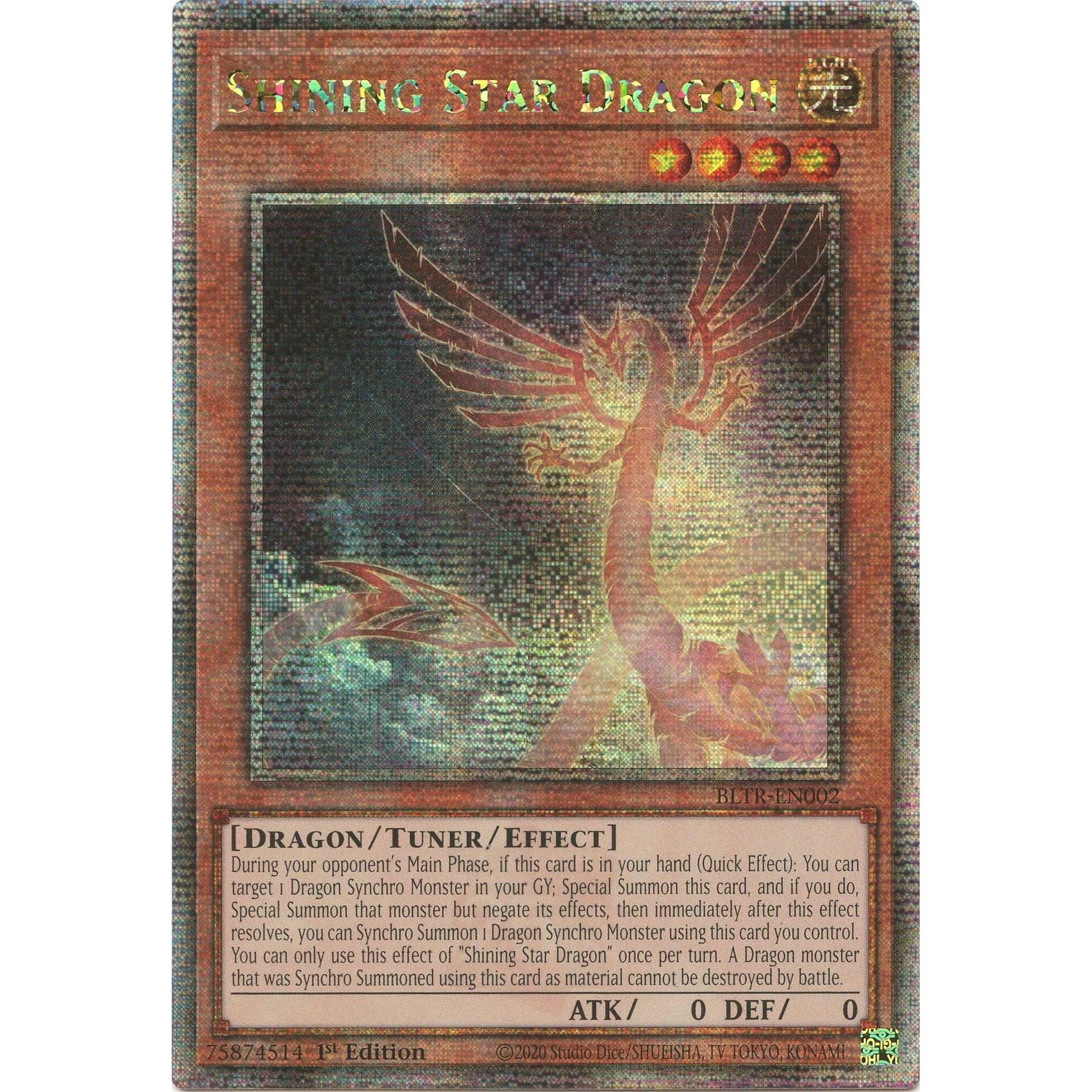 Image for Shining Star Dragon (Quarter Century Secret Rare) (BLTR-EN002) (BLTR) - YuGiOh