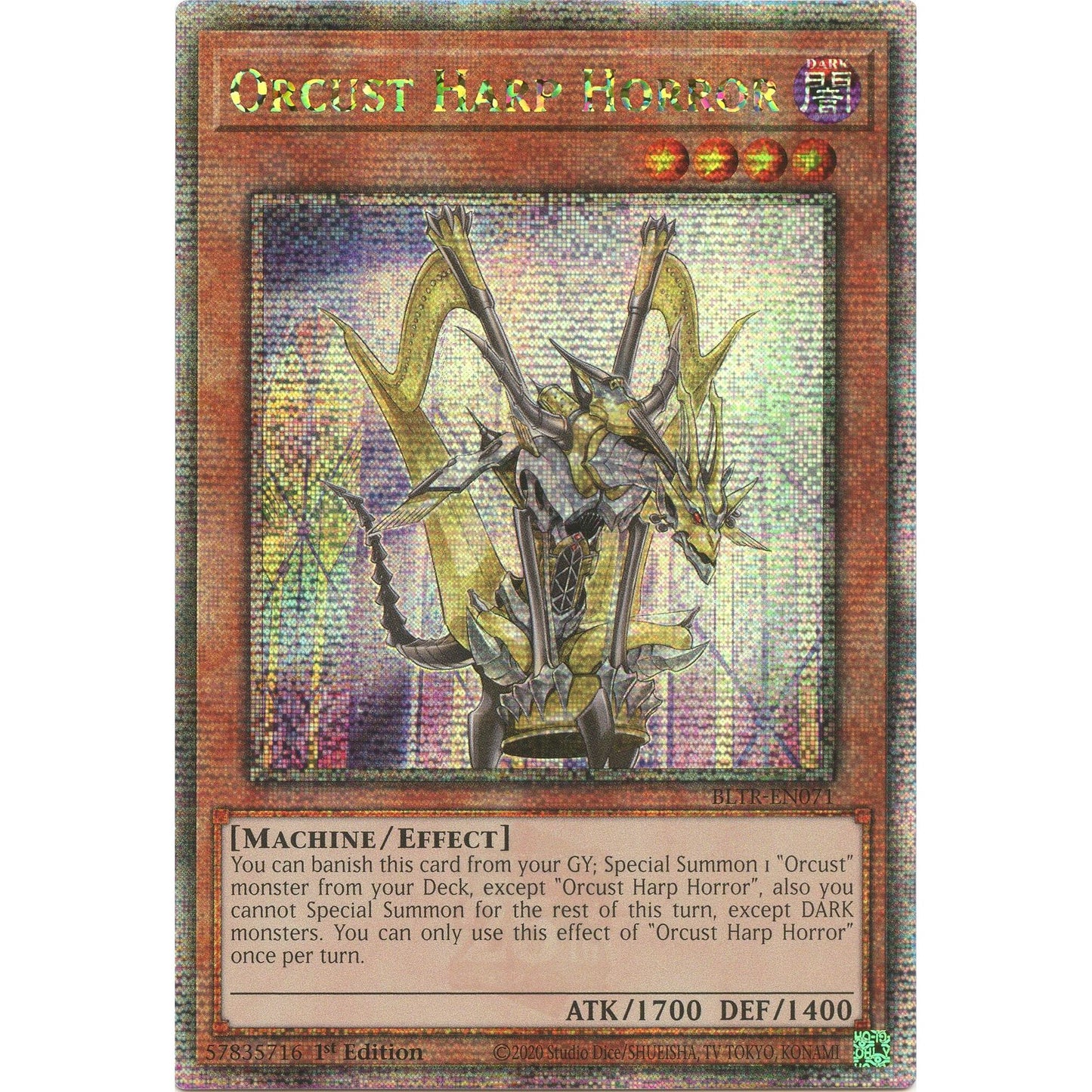 Image for Orcust Harp Horror (Quarter Century Secret Rare) (BLTR-EN071) (BLTR) - YuGiOh