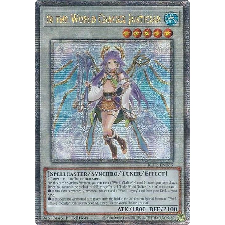 Image for Ib the World Chalice Justiciar (Quarter Century Secret Rare) (BLTR-EN089) (BLTR) - YuGiOh