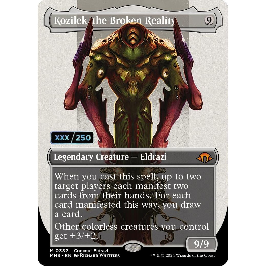 Image for Kozilek, the Broken Reality (Borderless) (Serial Numbered) (382) (MH3) - Magic: The Gathering