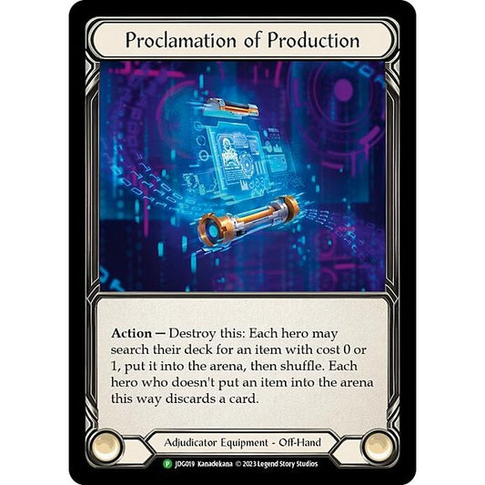 Image for Proclamation of Production - JDG019 (JDG019) (PR) - Flesh and Blood TCG