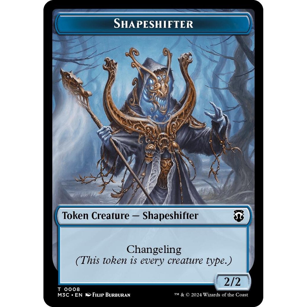 Image for Shapeshifter (0008) (Ripple Foil) // Dragon Double-Sided Token (8 // 12) (M3C) - Magic: The Gathering