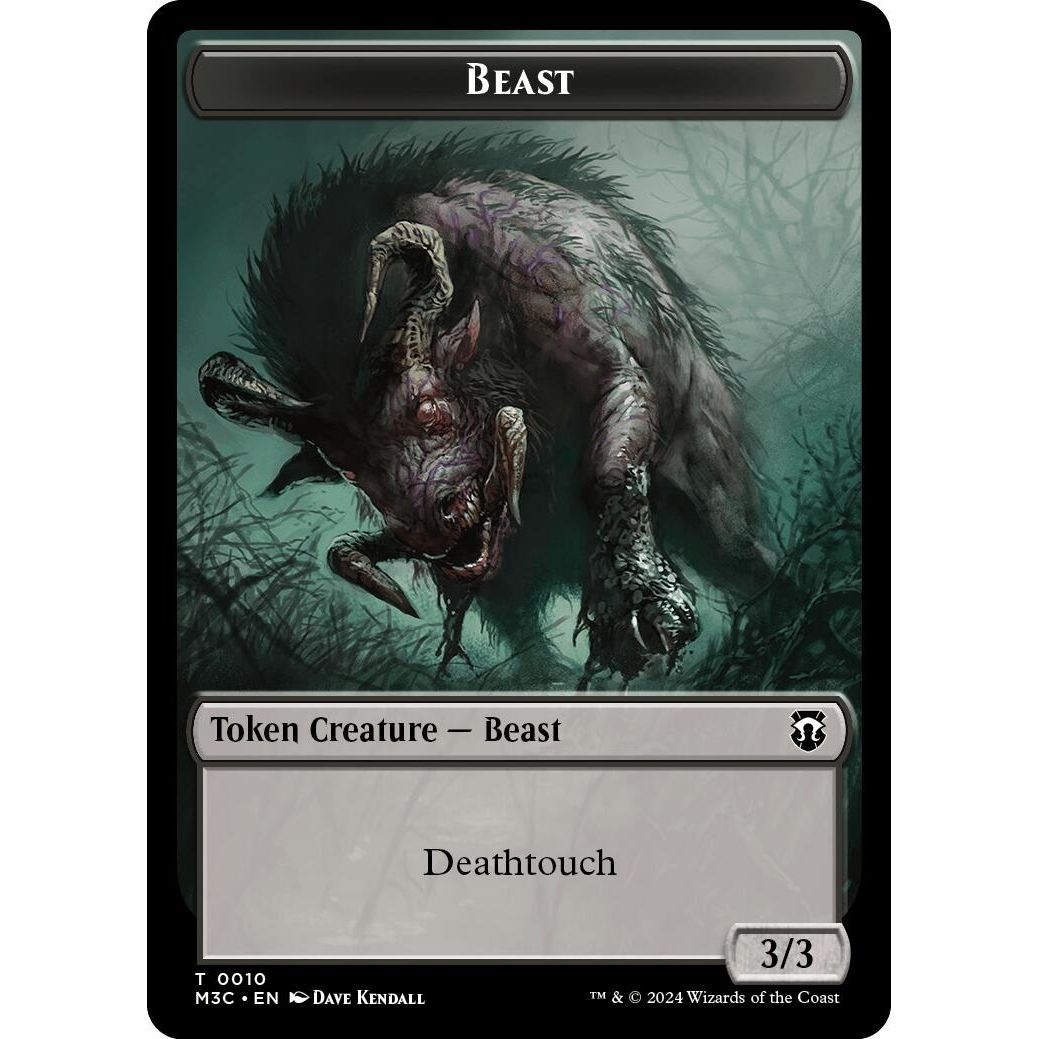 Image for Beast (0010) (Ripple Foil) // Shapeshifter (0008) Double-Sided Token (10 // 8) (M3C) - Magic: The Gathering