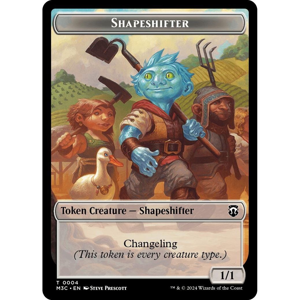 Image for Shapeshifter (0004) (Ripple Foil) // Copy Double-Sided Token (4 // 1) (M3C) - Magic: The Gathering