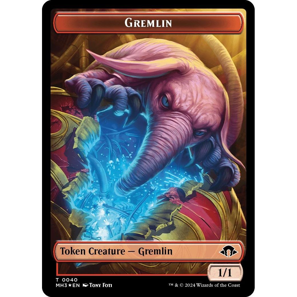 Image for Gremlin (Ripple Foil) // Copy Double-Sided Token (40 // 1) (MH3) - Magic: The Gathering