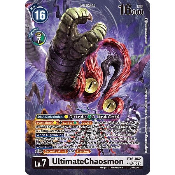 Image for UltimateChaosmon (Alternate Art) (EX6-062 SR) (EX06) - Digimon Card Game