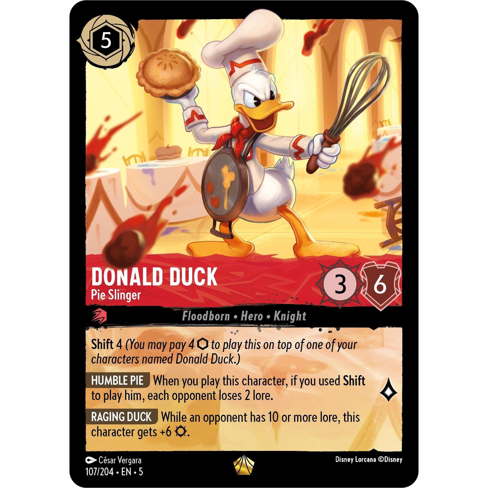 Image for Donald Duck - Pie Slinger (107/204) (5) - Disney Lorcana