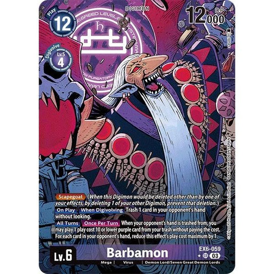 Image for Barbamon (Alternate Art) (EX6-059 SR) (EX06) - Digimon Card Game