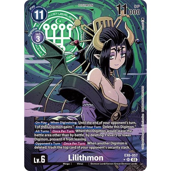 Image for Lilithmon (Alternate Art) (EX6-057 SR) (EX06) - Digimon Card Game