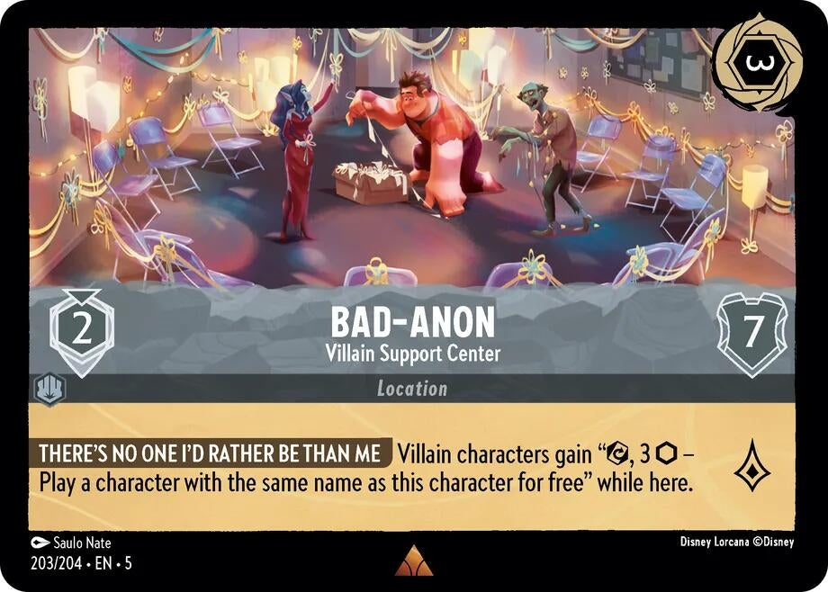 Image for Bad-Anon - Villain Support Center (203/204) (5) - Disney Lorcana