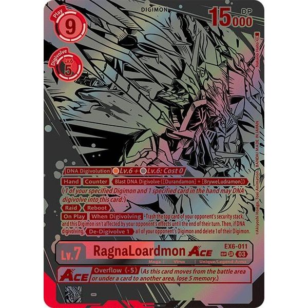 Image for RagnaLoardmon ACE (Textured) (EX6-011 SR) (EX06) - Digimon Card Game