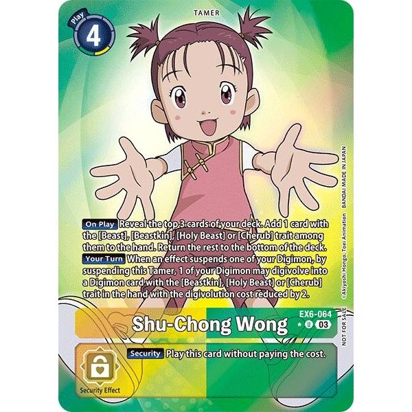 Image for Shu-Chong Wong (Box Promotion Pack: Infernal Ascension) (EX6-064 U) (EX06) - Digimon Card Game