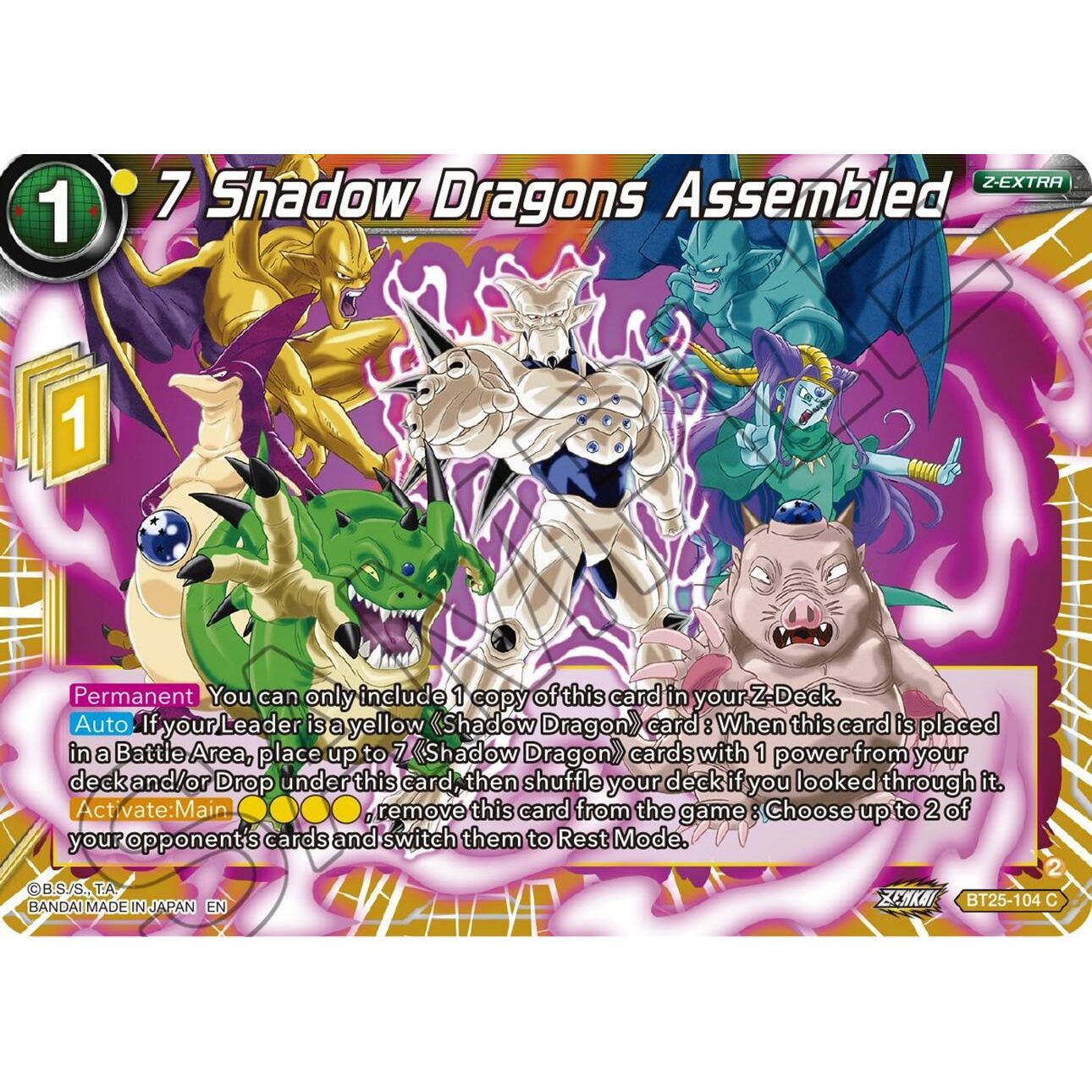 Image for 7 Shadow Dragons Assembled (BT25-104) (BT25) - Dragon Ball Super: Masters