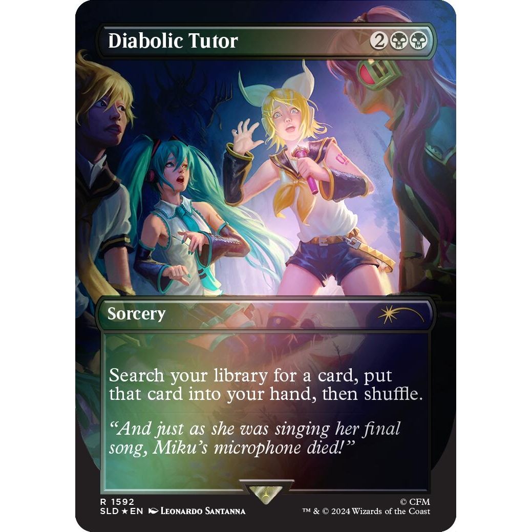 Image for Diabolic Tutor (1592) (Rainbow Foil) (1592) (SLD) - Magic: The Gathering
