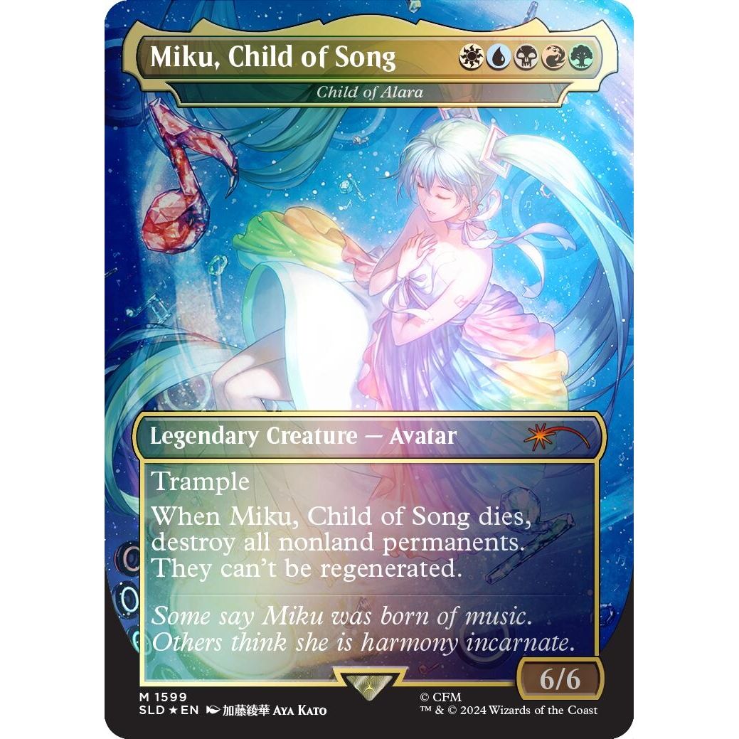 Image for Miku, Child of Song - Child of Alara (Rainbow Foil) (1599) (SLD) - Magic: The Gathering