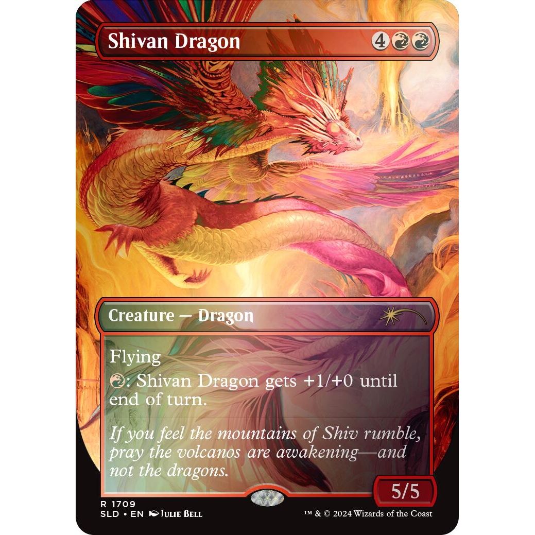 Image for Shivan Dragon (Rainbow Foil) (1709) (SLD) - Magic: The Gathering