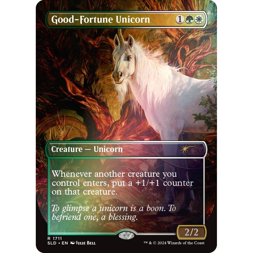 Image for Good-Fortune Unicorn (Rainbow Foil) (1711) (SLD) - Magic: The Gathering