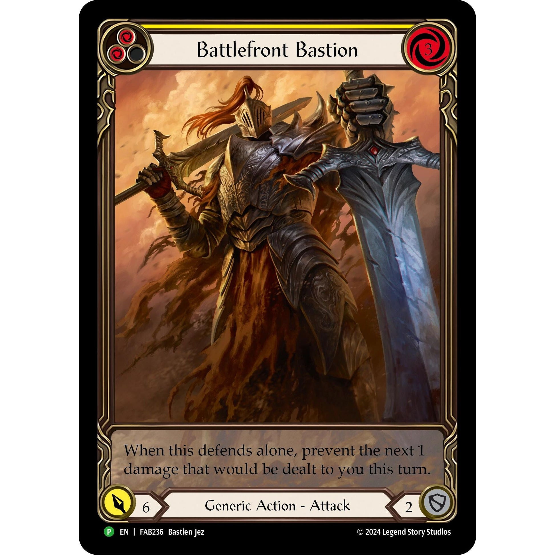Image for Battlefront Bastion (Yellow) - FAB236 (FAB236) (PR) - Flesh and Blood TCG
