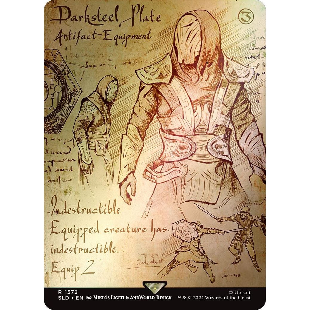 Image for Darksteel Plate (Rainbow Foil) (1572) (SLD) - Magic: The Gathering