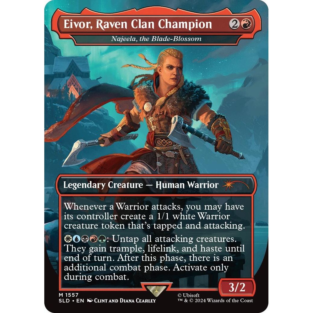 Image for Eivor, Raven Clan Champion - Najeela, the Blade-Blossom (1557) (SLD) - Magic: The Gathering
