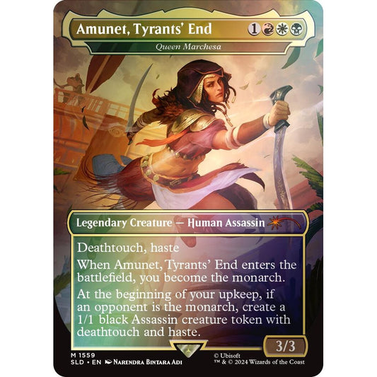 Image for Amunet, Tyrants' End - Queen Marchesa (Rainbow Foil) (1559) (SLD) - Magic: The Gathering