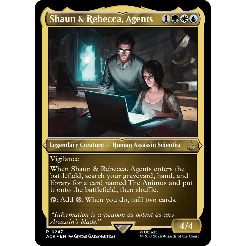 Image for Shaun & Rebecca, Agents (Foil Etched) (247) (ACR) - Magic: The Gathering