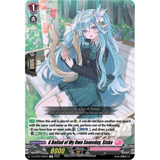 Image for A Ballad of My Own Someday, Siska (DZ-BT02/066EN) (DZ-BT02) - Cardfight Vanguard