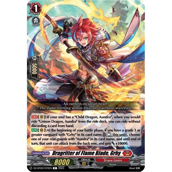 Image for Dragritter of Flame Blade, Grhy (DZ-BT02/070EN) (DZ-BT02) - Cardfight Vanguard