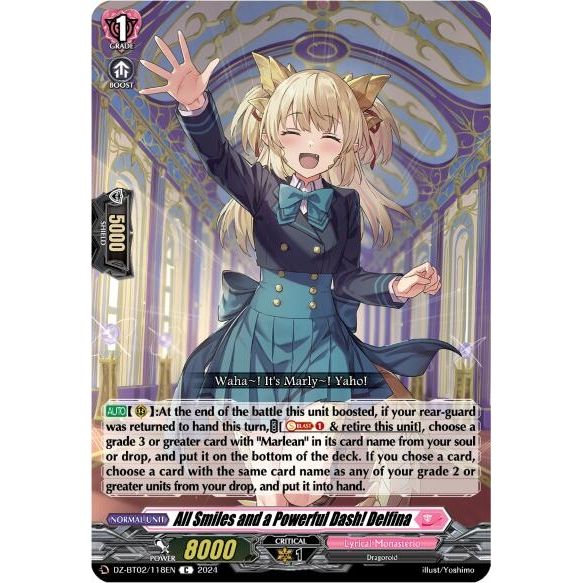 Image for All Smiles and a Powerful Dash! Delfina (DZ-BT02/118EN) (DZ-BT02) - Cardfight Vanguard