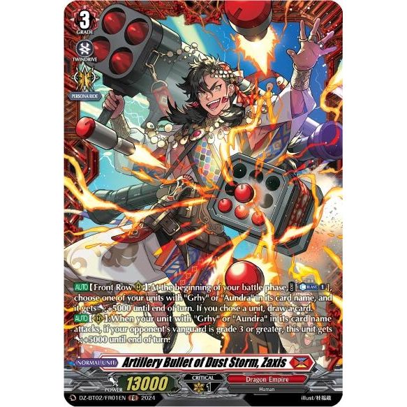 Image for Artillery Bullet of Dust Storm, Zaxis (FR) (DZ-BT02/FR01EN) (DZ-BT02) - Cardfight Vanguard