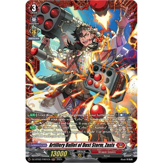Image for Artillery Bullet of Dust Storm, Zaxis (FR) (DZ-BT02/FR01EN) (DZ-BT02) - Cardfight Vanguard