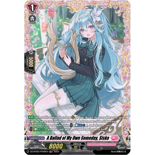 Image for A Ballad of My Own Someday, Siska (FR) (DZ-BT02/FR48EN) (DZ-BT02) - Cardfight Vanguard