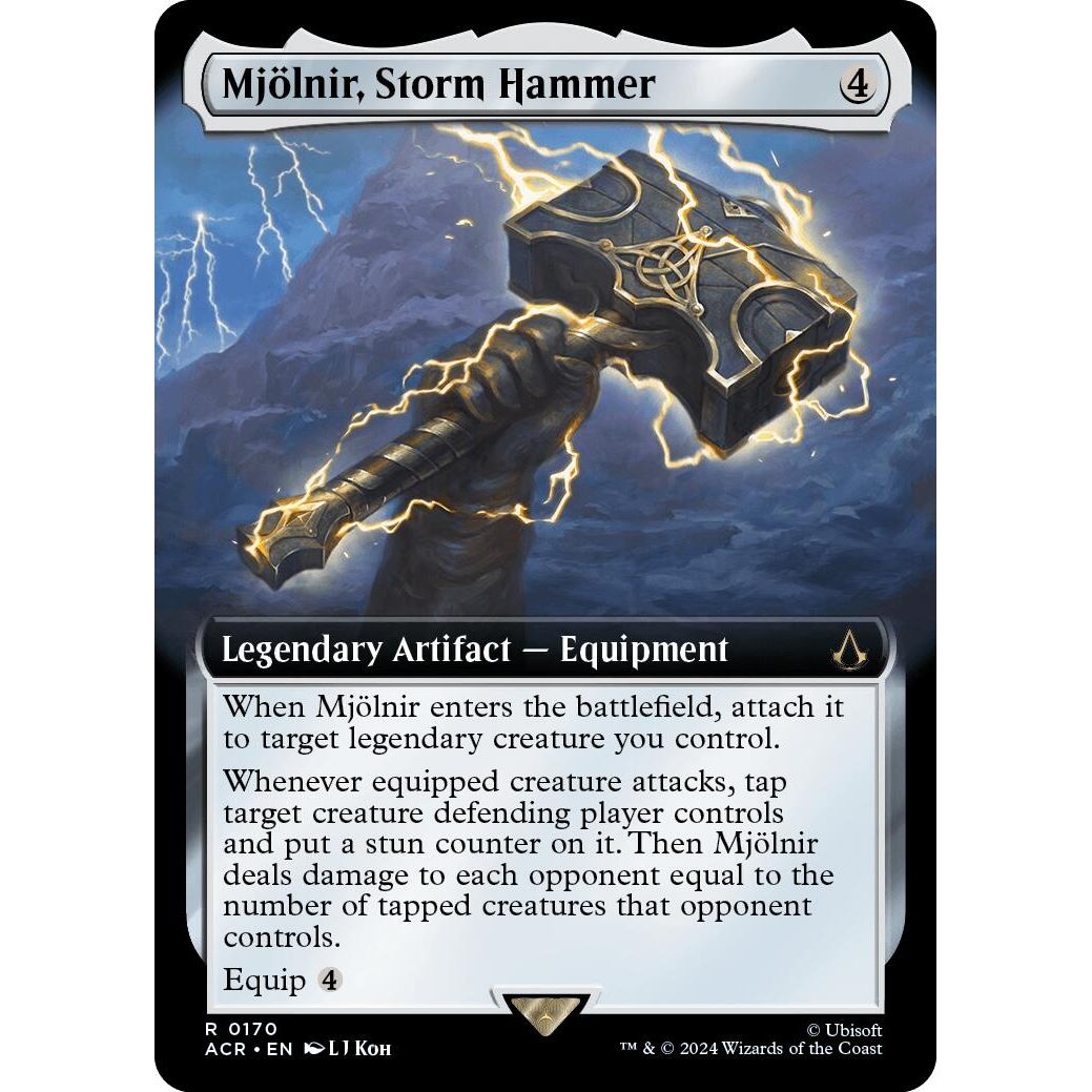Image for Mjolnir, Storm Hammer (Extended Art) (170) (ACR) - Magic: The Gathering
