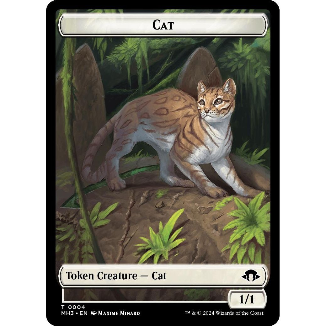 Image for Cat // Energy Reserve Double-Sided Token (4 // 36) (MH3) - Magic: The Gathering