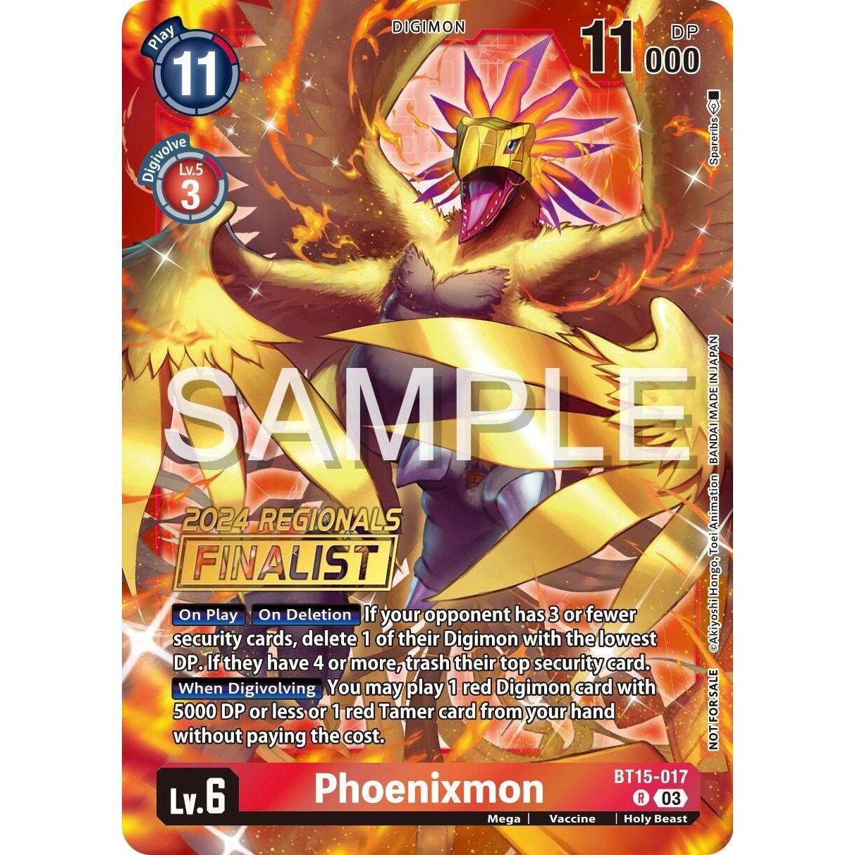 Image for Phoenixmon (2024 Regionals Finalist) (BT15-017 R) (BT15) - Digimon Card Game