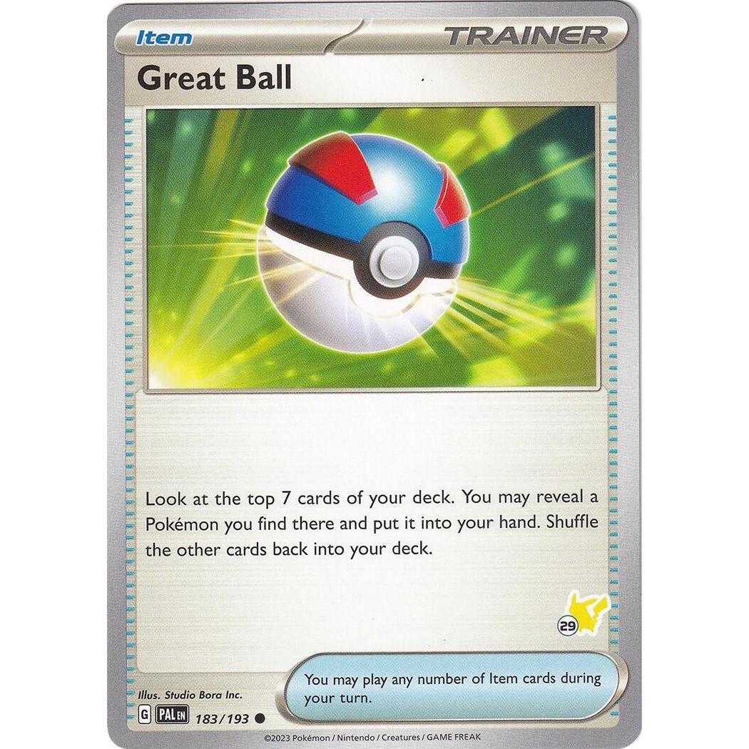 Image for Great Ball - Pikachu 29 (183/193) (BA24) - Pokemon