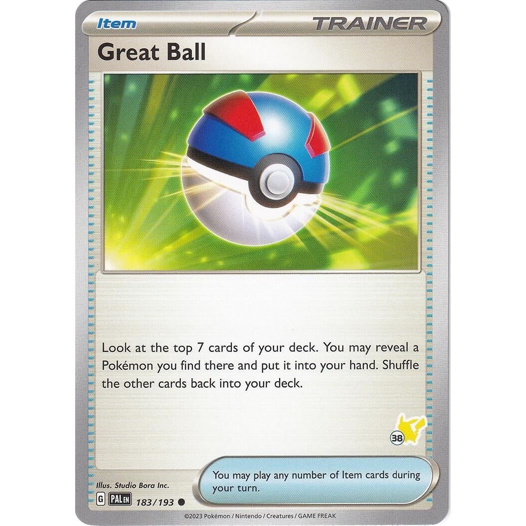 Image for Great Ball - Pikachu 38 (183/193) (BA24) - Pokemon
