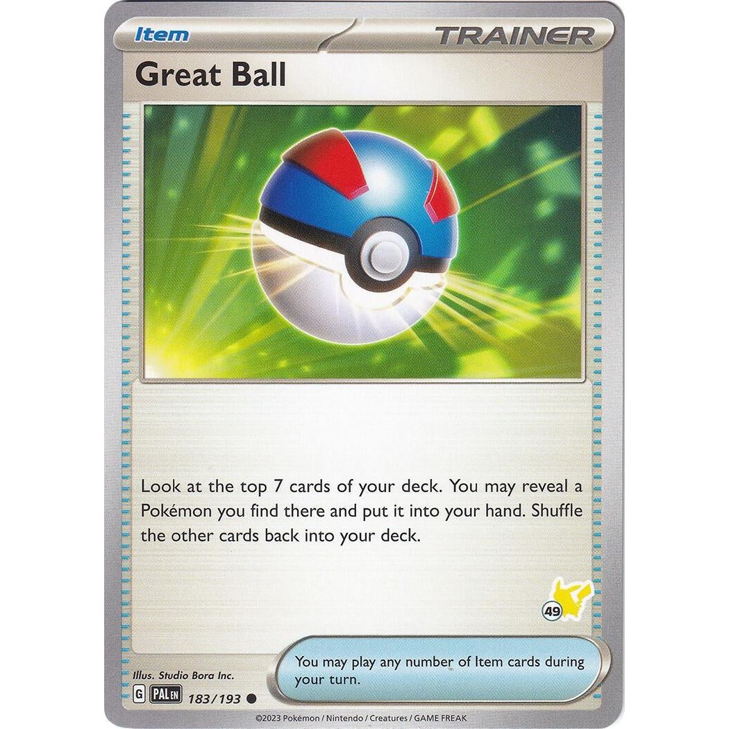 Image for Great Ball - Pikachu 49 (183/193) (BA24) - Pokemon