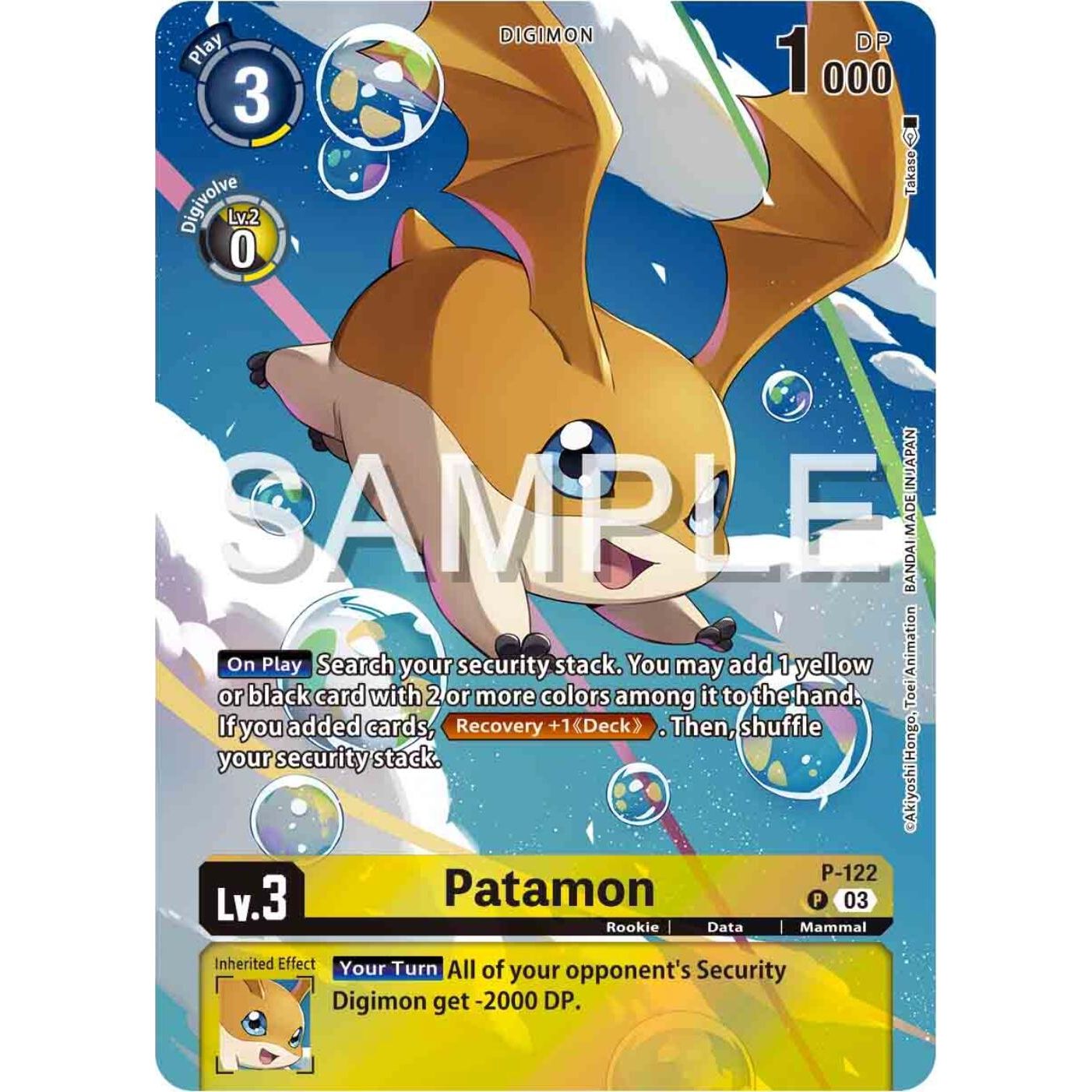 Image for Patamon - P-122 (Digimon Adventure 02: The Beginning Set) (P-122 P) (D-PR) - Digimon Card Game