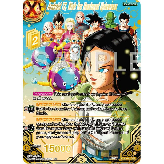 Image for Android 17, Wish for Restored Universes (DBR) (BT25-143) (BT25) - Dragon Ball Super: Masters