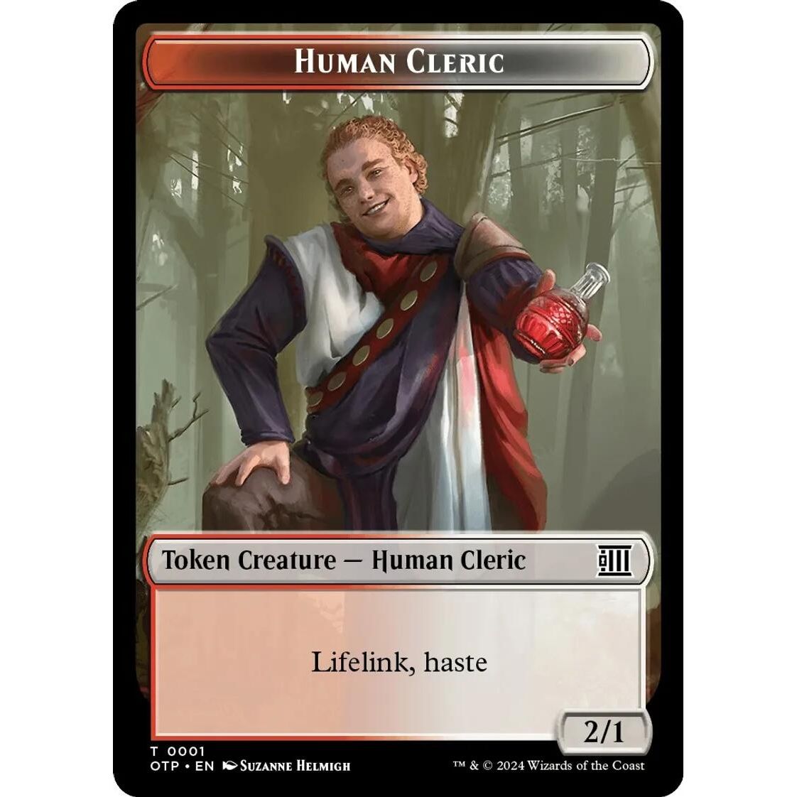 Image for Human Cleric // Plot Double-Sided Token (1 // 20) (OTP) - Magic: The Gathering