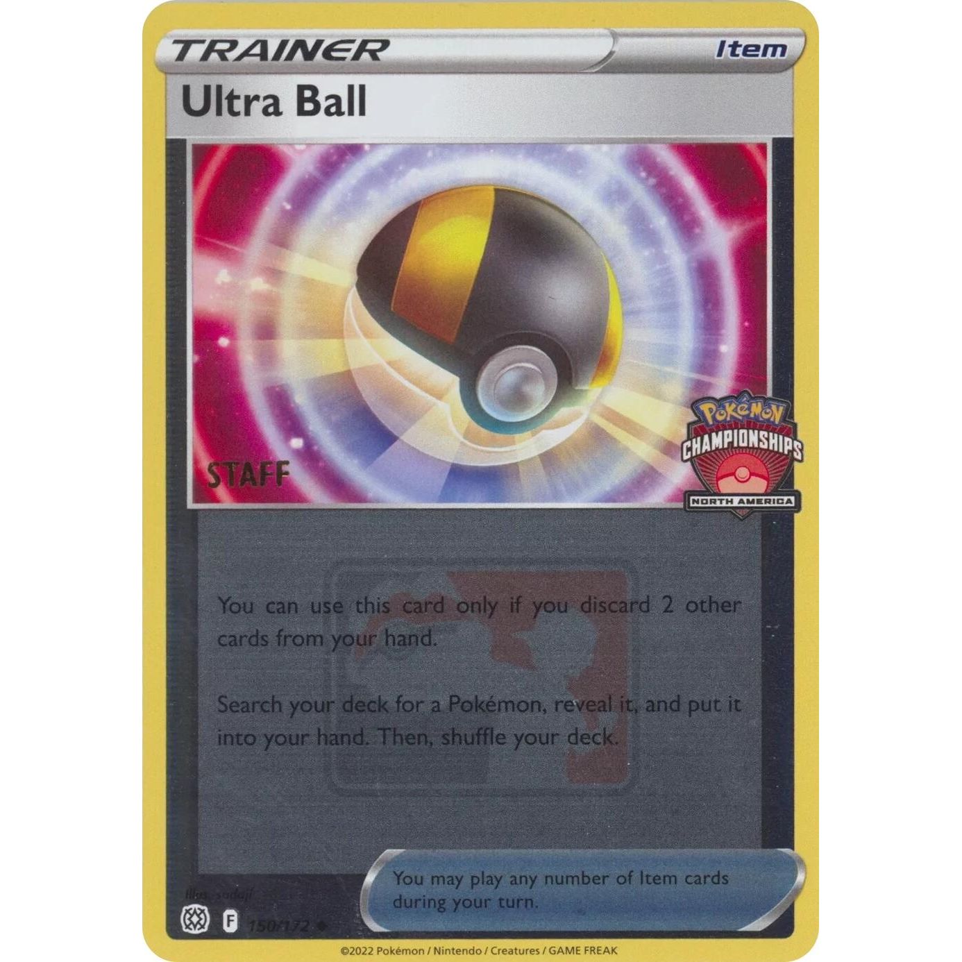 Image for Ultra Ball - 150/172 (North America Championships) [Staff] (150/172) (PR) - Pokemon