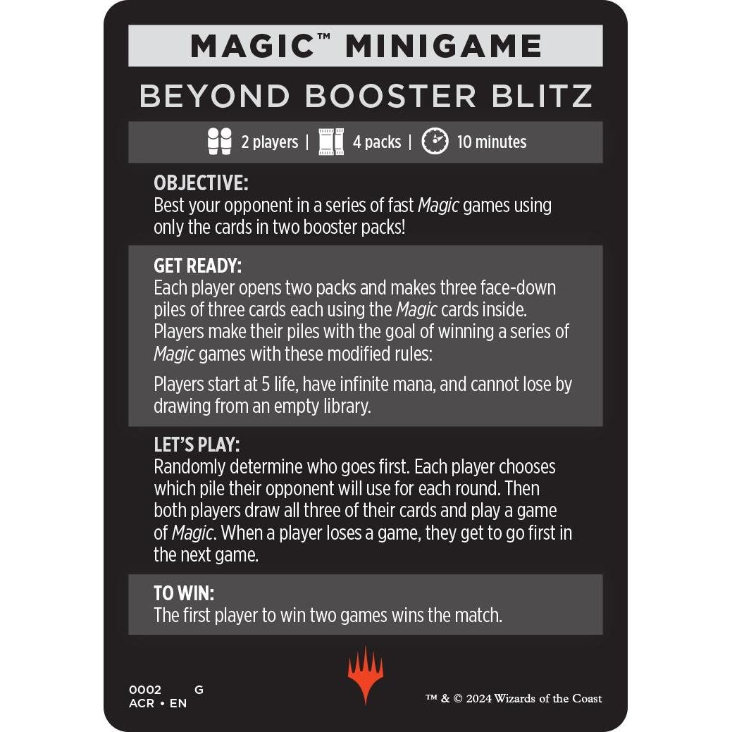 Image for Magic Minigame: Beyond Booster Blitz (2) (ACR) - Magic: The Gathering