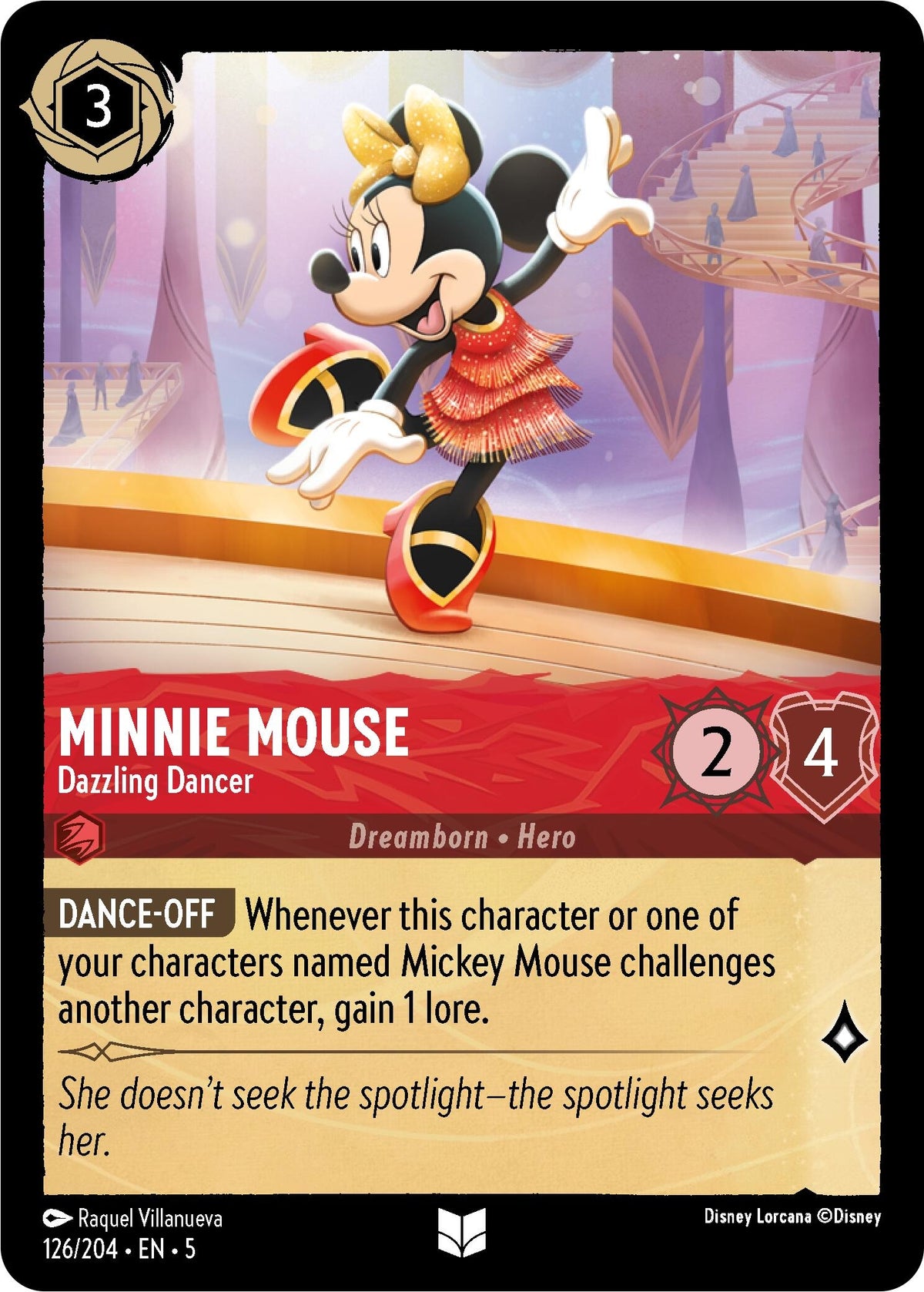 Image for Minnie Mouse - Dazzling Dancer (126/204) (5) - Disney Lorcana
