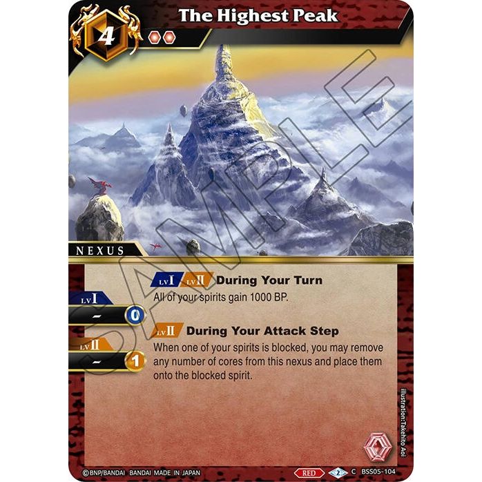 Image for The Highest Peak (BSS05-104) (BSS05) - Battle Spirits Saga