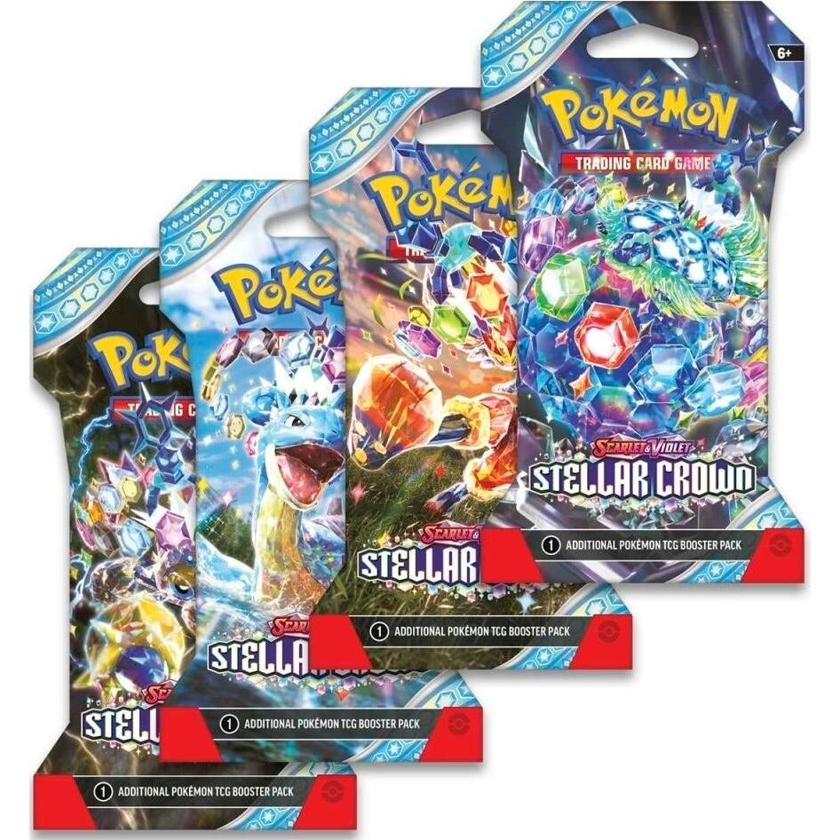Image for Stellar Crown Sleeved Booster Pack Art Bundle [Set of 4] - Pokemon