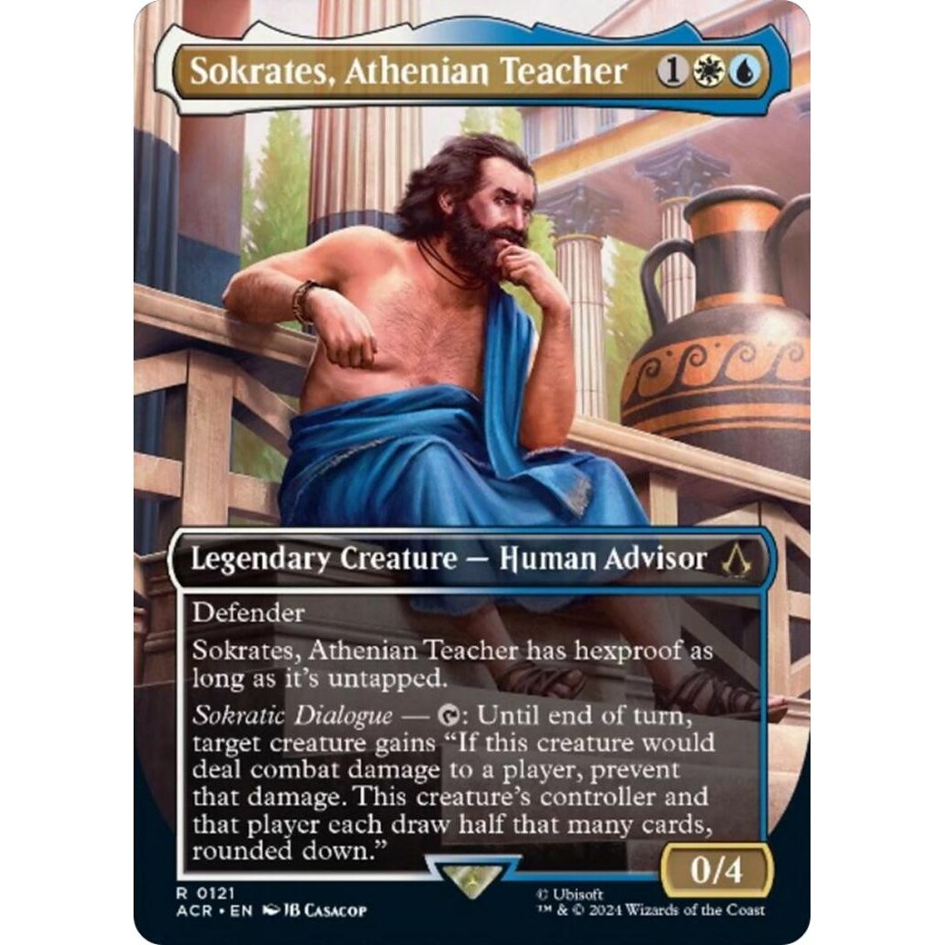 Image for Sokrates, Athenian Teacher (Borderless) (121) (ACR) - Magic: The Gathering