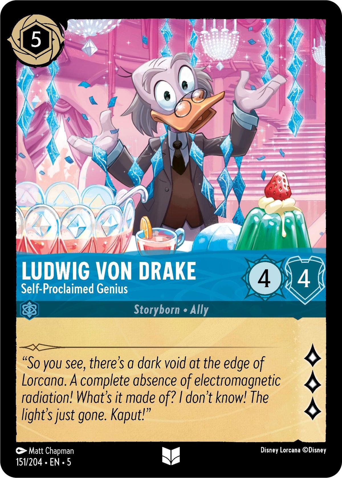 Image for Ludwig Von Drake - Self-Proclaimed Genius (151/204) (5) - Disney Lorcana