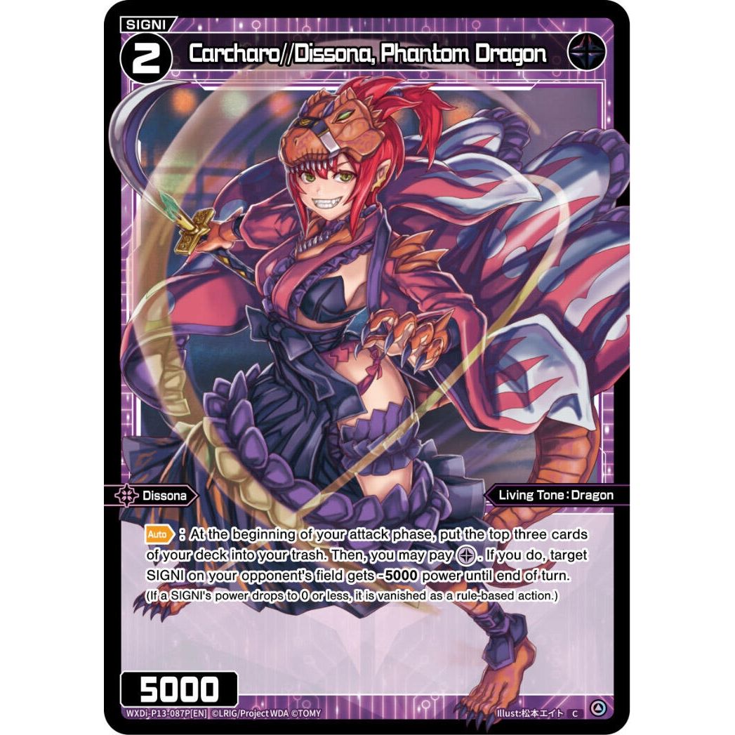 Image for Carcharo//Dissona, Phantom Dragon (Parallel Foil) (WXDi-P13-087P[EN]) (WXDi-P13) - WIXOSS